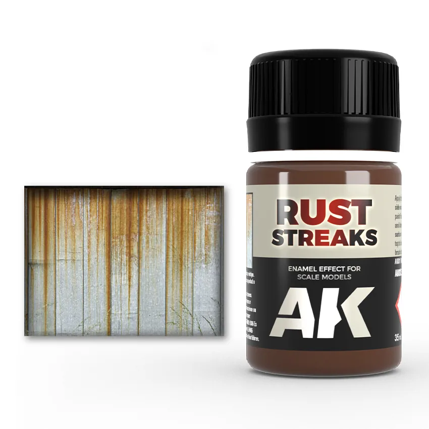 Wash de vieillissement AK Interactive pour le weathering de maquettes et figurines