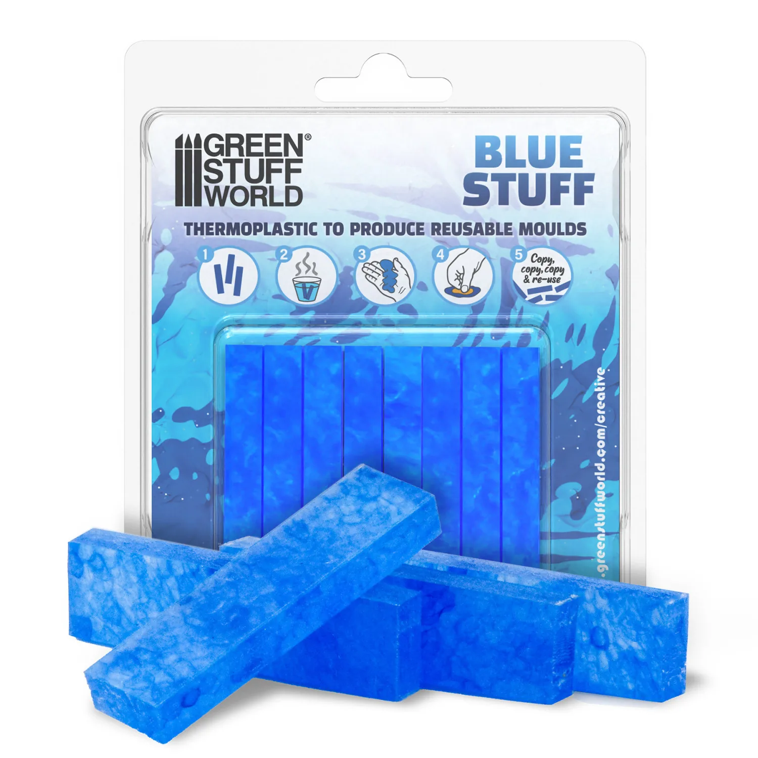 Barres de pâte de moulage réutilisable Blue Stuff de Green Stuff World