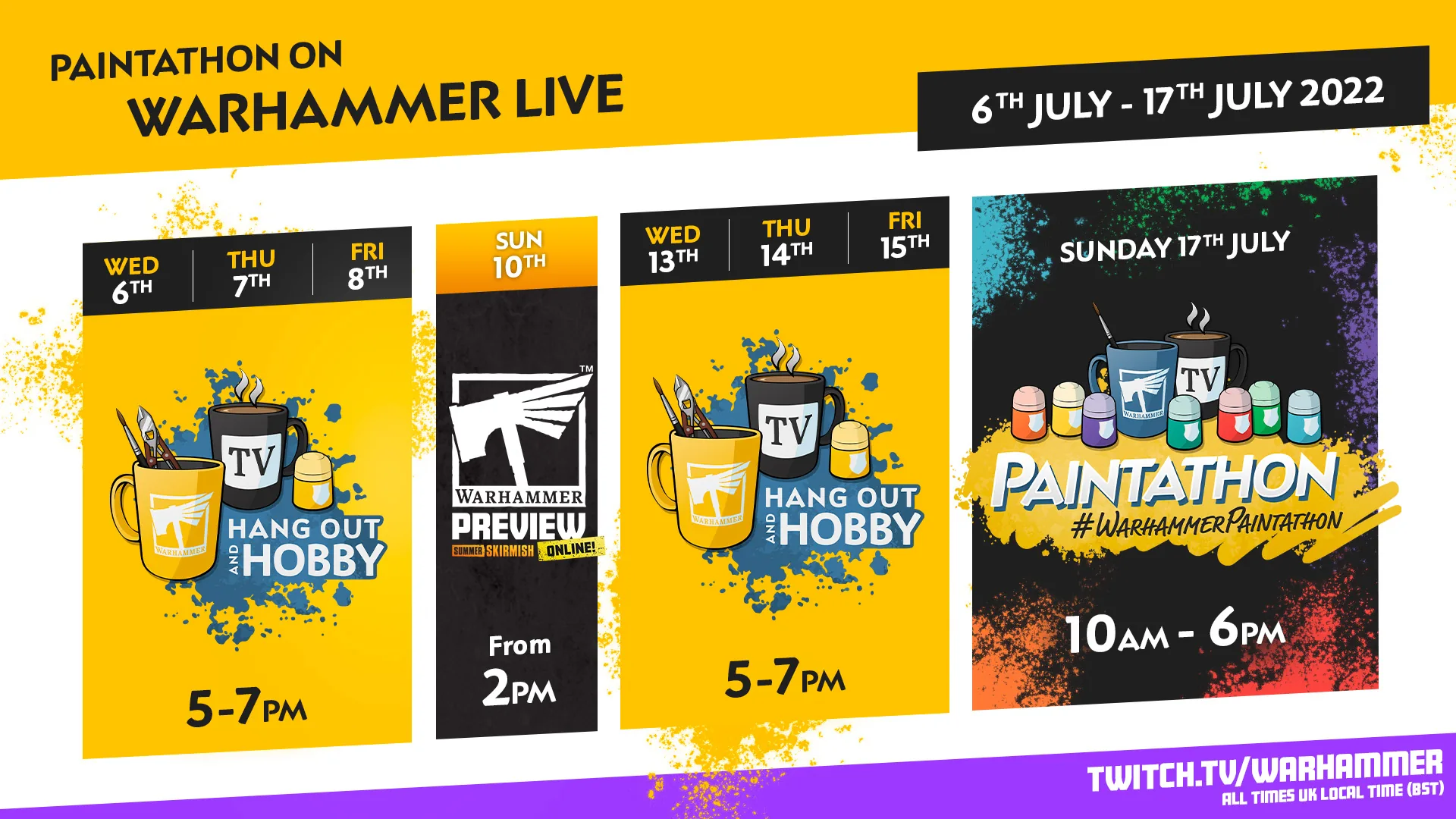 Horaire de Warhammer Live