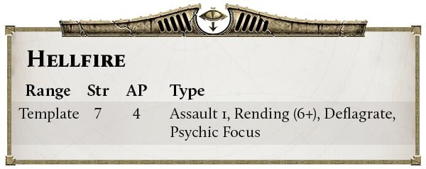Profil d'arme psychique Hellfire
