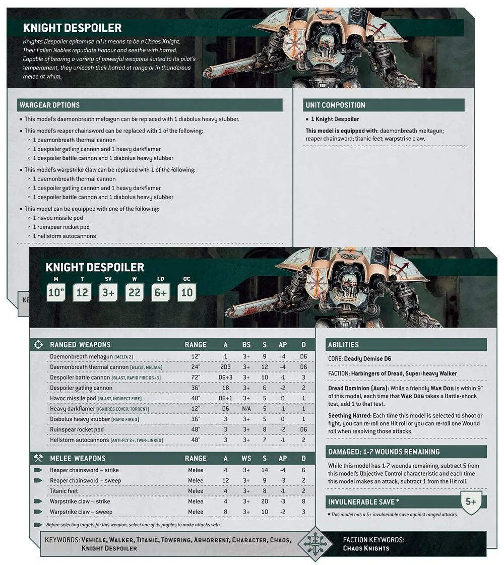 40k ChaosKnightsFactionFocus May22 Datacard1
