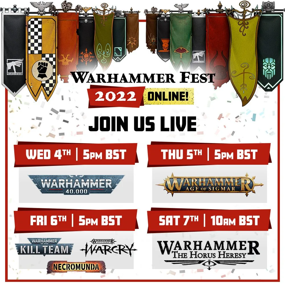 Warhammer Fest 2022 Online! Schedule