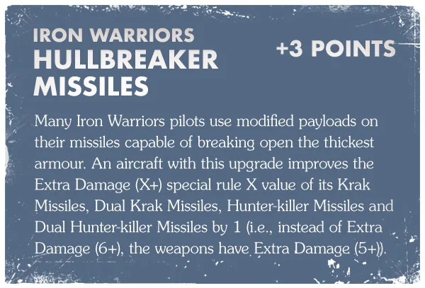 Missiles brise-coque – Iron Warriors