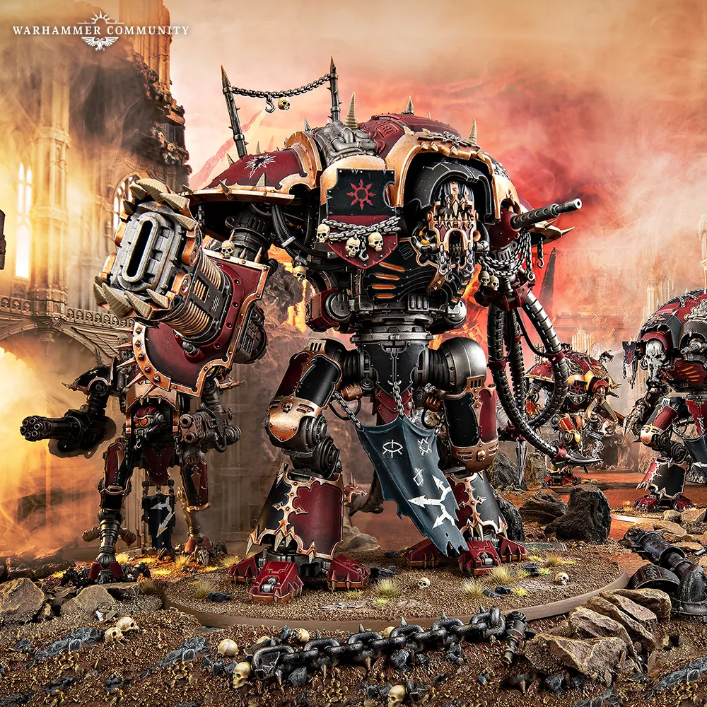 Chaos Knights on terrain