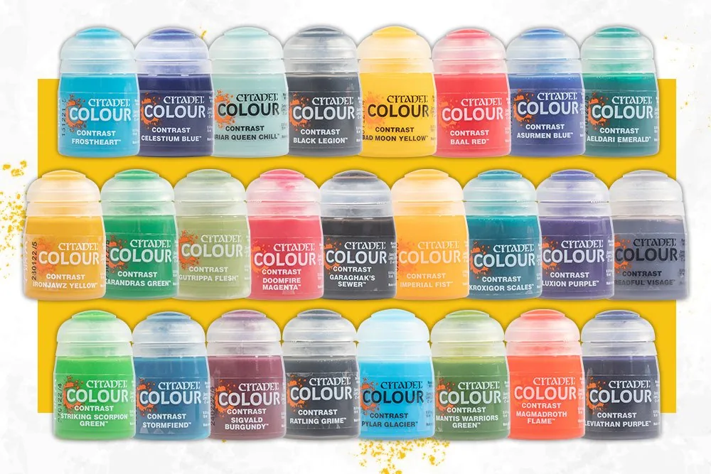 Gamme de peinture contrastée