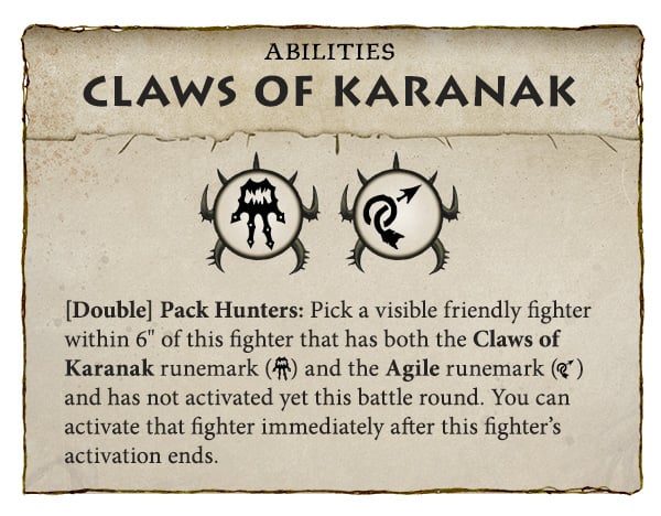 Griffes de Karanak – Capacités – Chasseurs de meute