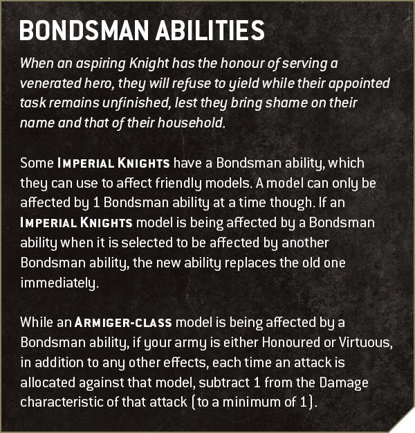 Bondsman Abilities